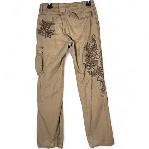 Y2K Suko Embroidered Cargo Pants Green, Fairy Grunge 6 - Picture 2 of 14